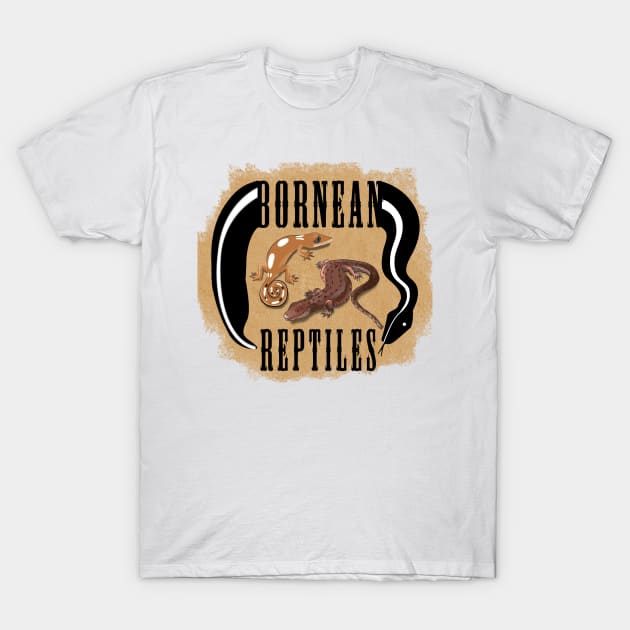 Bornean Reptiles T-Shirt by BorneanFrogShop